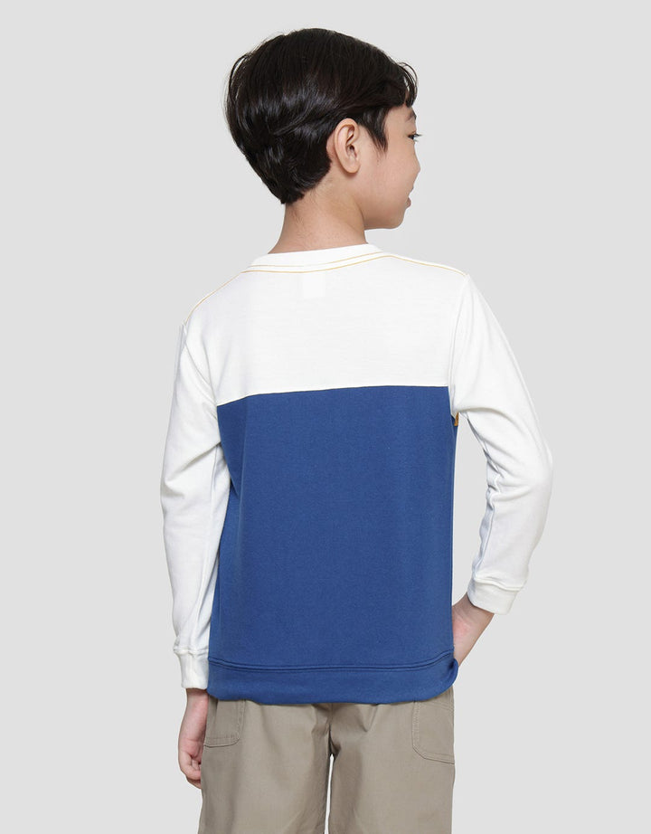 Little M Terry Cut N Sewn Boys Dino Sweater