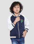 Little M Terry Emboss Jaket Bomber Anak Laki-Laki