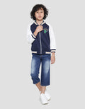 Little M Terry Emboss Jaket Bomber Anak Laki-Laki