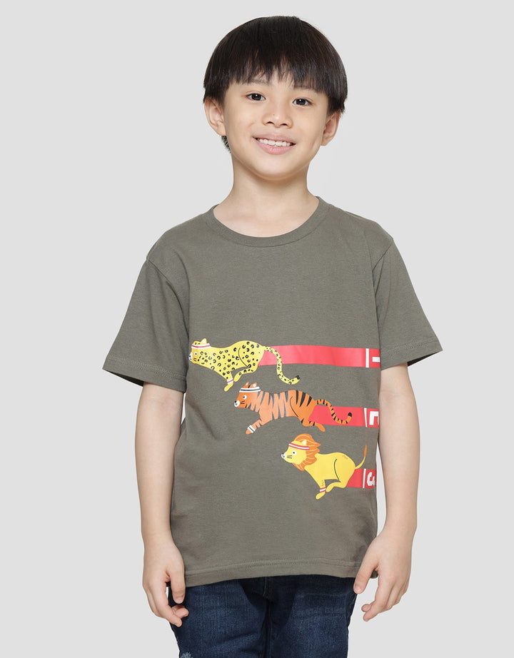 Little M Best Buy Animal Print Kaos Lengan Pendek Anak Laki-laki