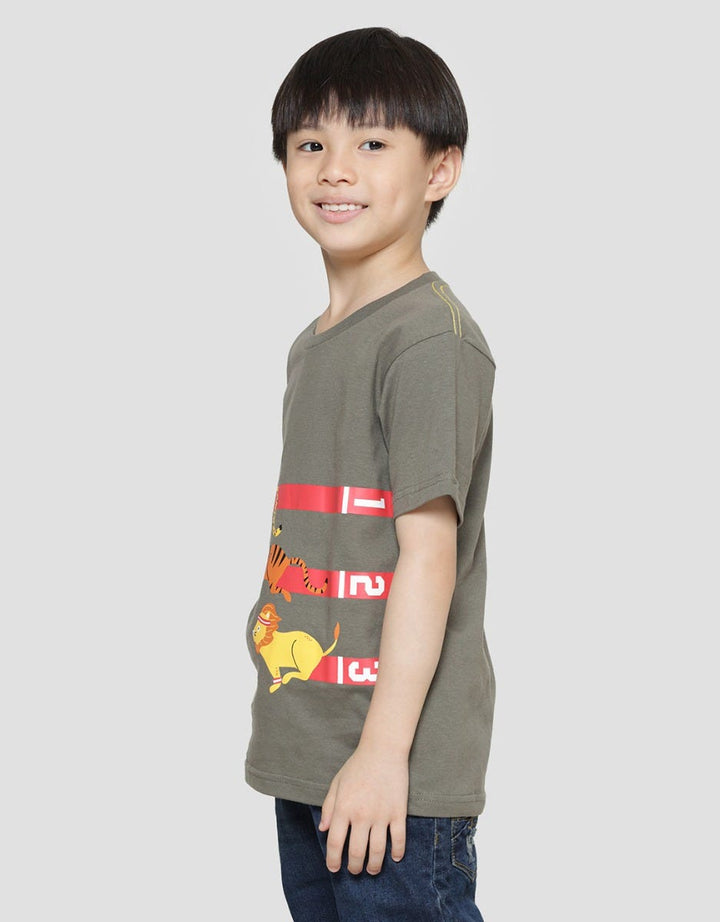 Little M Best Buy Animal Print Kaos Lengan Pendek Anak Laki-laki
