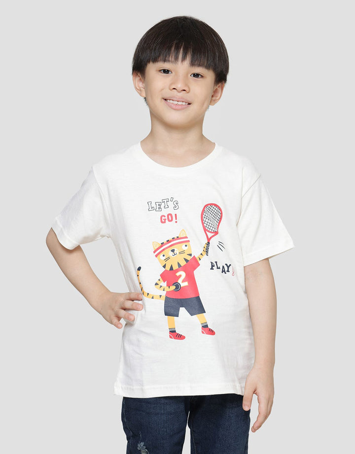 Little M Animal Print Kaos Lengan Pendek Anak Laki-laki