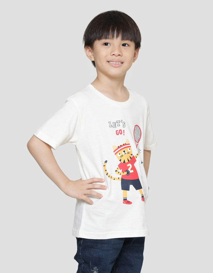 Little M Animal Print Kaos Lengan Pendek Anak Laki-laki