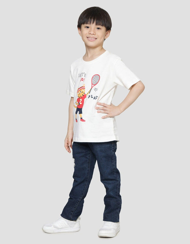 Little M Animal Print Kaos Lengan Pendek Anak Laki-laki
