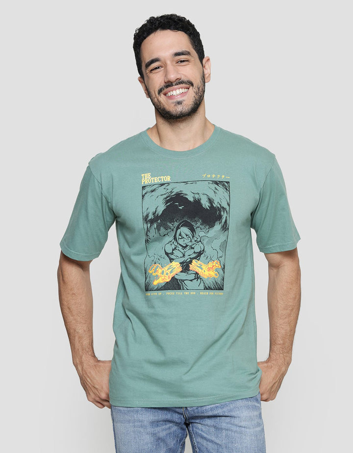 T Zone Theme Anime Fecekran Kaos Lengan Pendek Pria