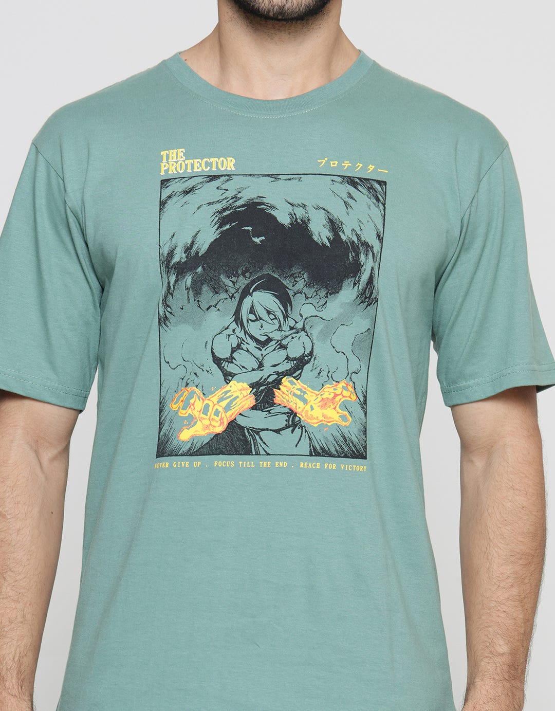 T Zone Theme Anime Fecekran Kaos Lengan Pendek Pria