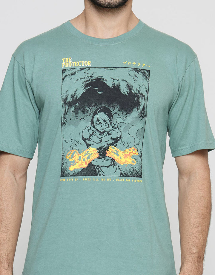 T Zone Theme Anime Fecekran Kaos Lengan Pendek Pria