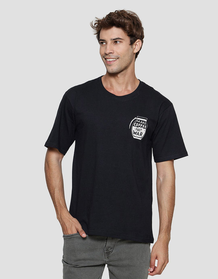 T Zone Print Theme Coffee - 1 Tf1Coff  Kaos Lengan Pendek Pria