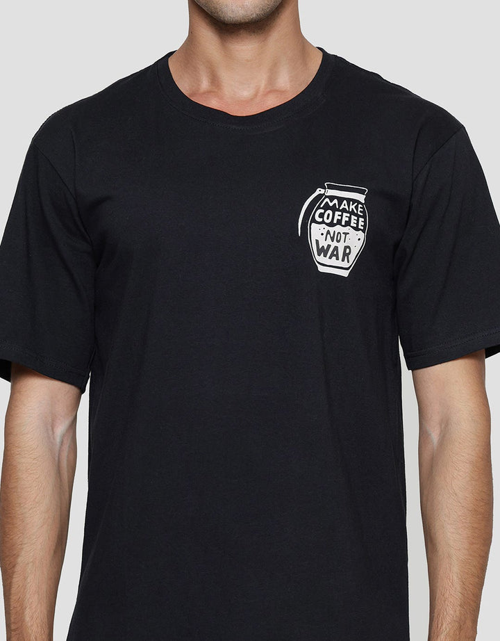 T Zone Print Theme Coffee - 1 Tf1Coff  Kaos Lengan Pendek Pria