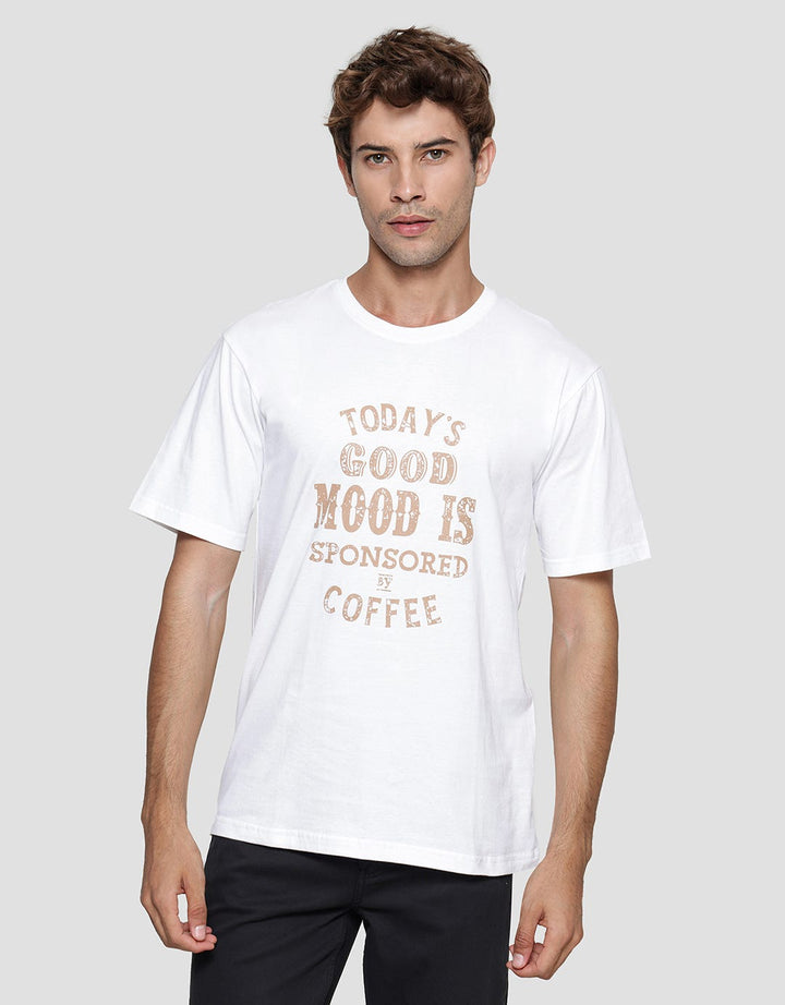 T Zone Print Theme Coffee - 5 Tf1Coff Kaos Lengan Pendek Pria