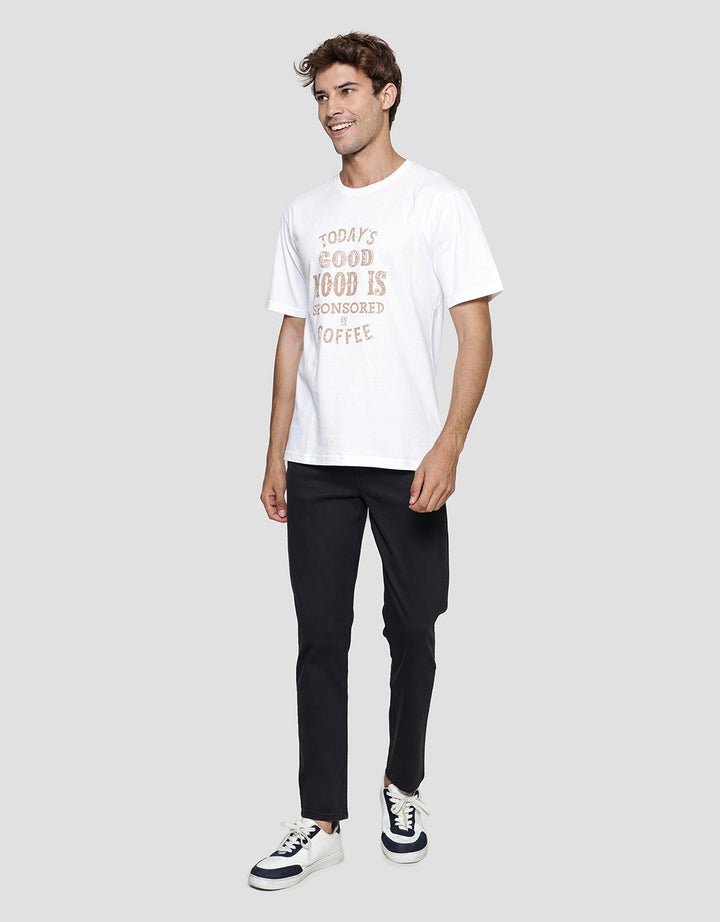 T Zone Print Theme Coffee - 5 Tf1Coff Kaos Lengan Pendek Pria