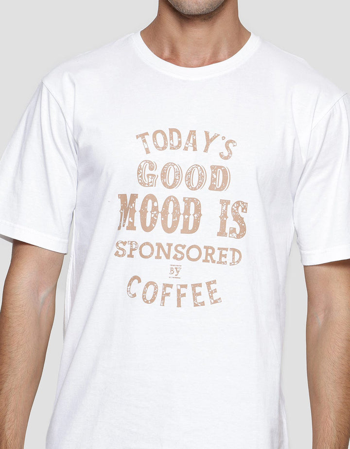 T Zone Print Theme Coffee - 5 Tf1Coff Kaos Lengan Pendek Pria