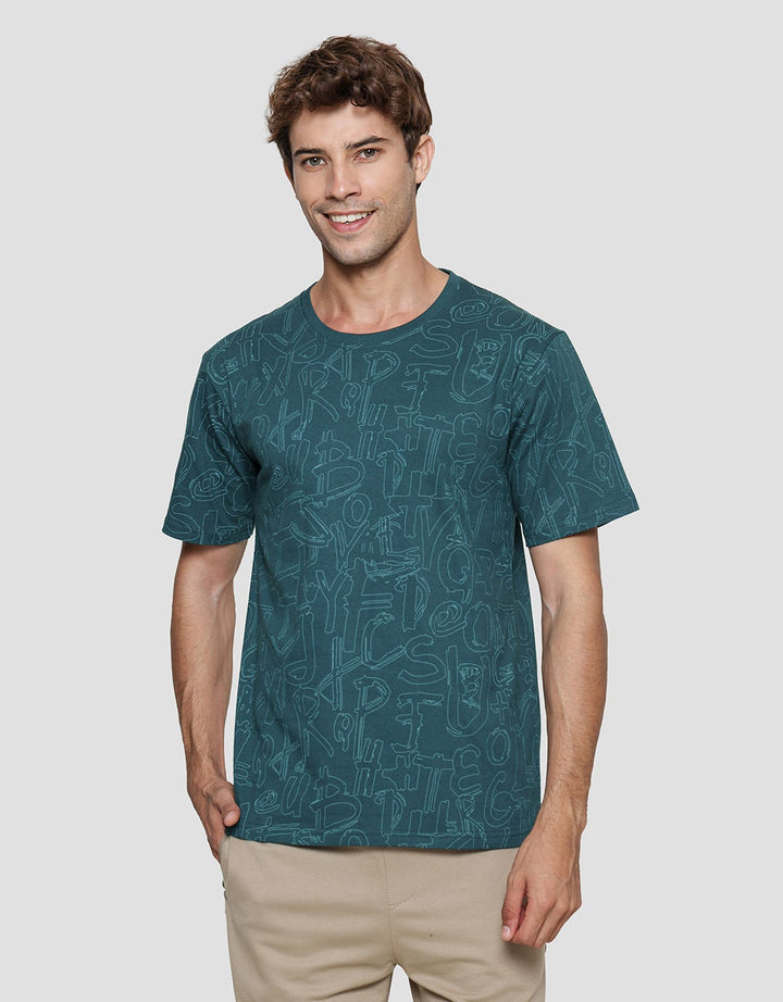 T Zone Print Line Drawing Letters Men's Short Sleeve T-Shirt