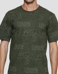 T Zone Fullprint Theme Line Drawing - Numbers Kaos Lengan Pendek Pria