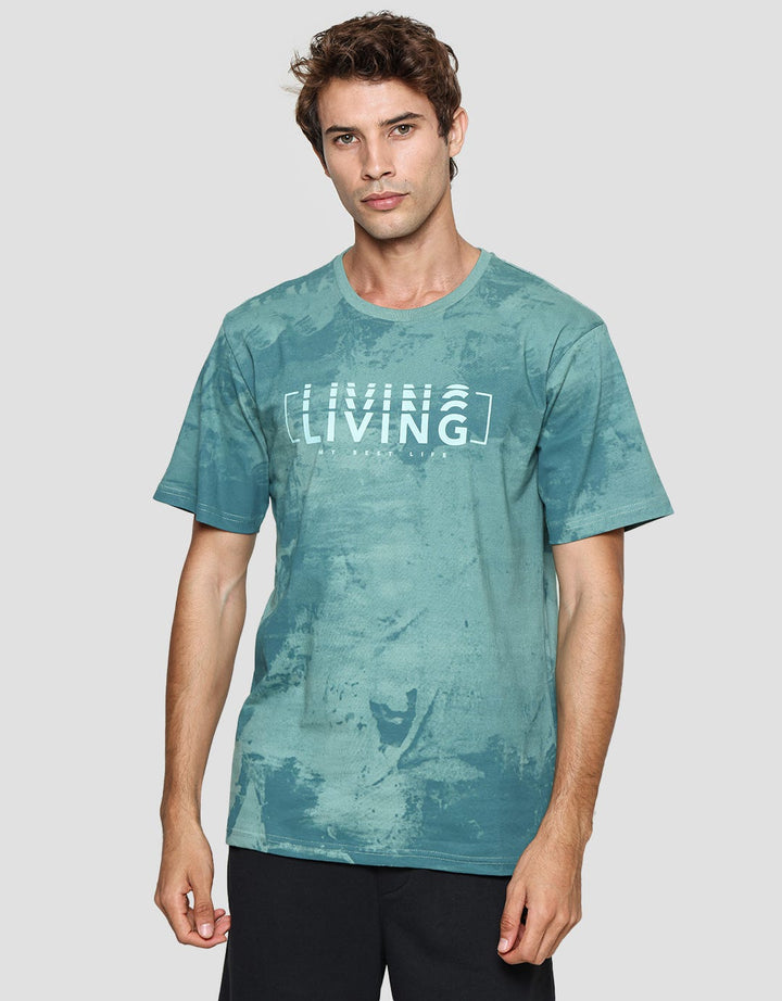 T Zone Kaos Lengan Pendek Pria Theme Mottled Pattern - Living