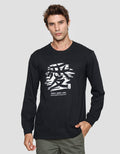 T Zone Men's Long Sleeve T-Shirt Oriental Theme Print