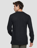 T Zone Men's Long Sleeve T-Shirt Oriental Theme Print