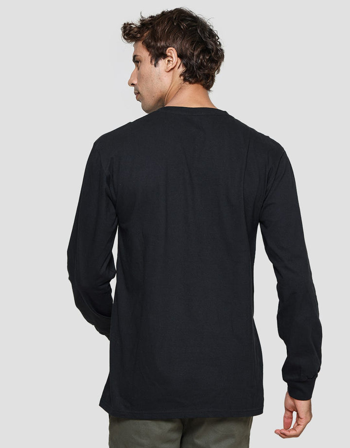 T Zone Men's Long Sleeve T-Shirt Oriental Theme Print