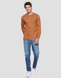 T Zone Men's Long Sleeve T-Shirt Print Theme Line Drawing