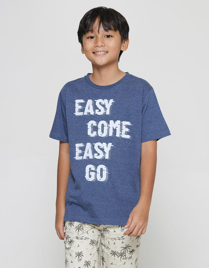 Nevada Kaos Lengan Pendek Anak Laki-laki Print Easy Come Easy Go