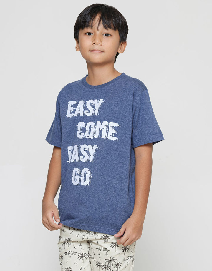 Nevada Kaos Lengan Pendek Anak Laki-laki Print Easy Come Easy Go