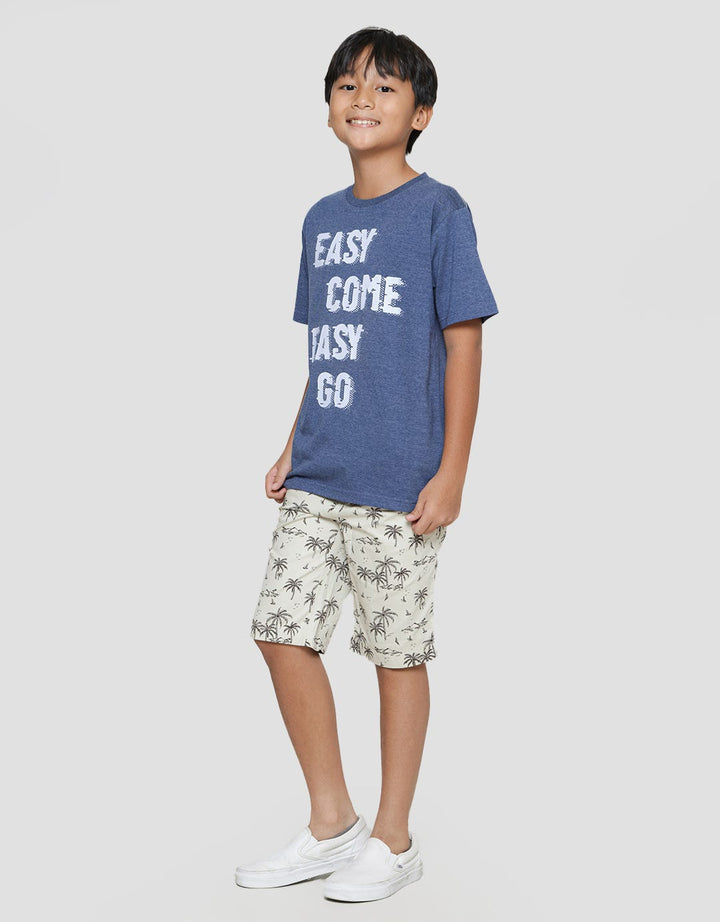 Nevada Kaos Lengan Pendek Anak Laki-laki Print Easy Come Easy Go