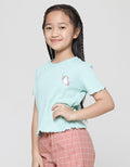 Little M Rib Crinkle Kaos Anak Perempuan