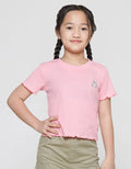 Little M Rib Crinkle Kaos Anak Perempuan