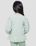 Little M Beary Love Aplikasi Kaos Lengan Panjang Anak Perempuan