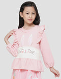 Little M Bunny Ruffle Kaos Anak Perempuan