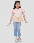 Little M Tas Bear Kaos Lengan Pendek Anak Perempuan