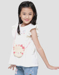 Little M Cute Cat Bag Short Sleeve T-shirt for Girls