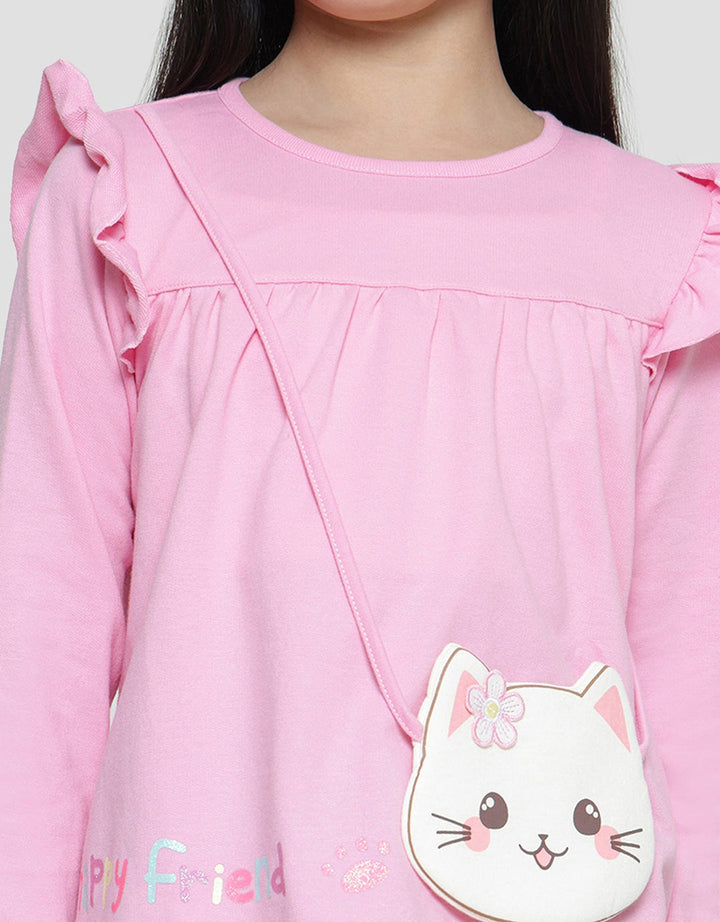 Little M Cat Bag Kaos Anak Perempuan