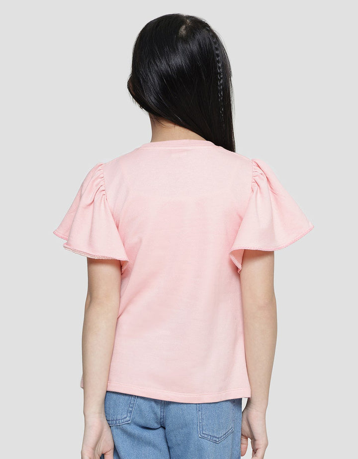 Little M Peacock Flamingo Girls T-Shirt