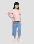 Little M Peacock Flamingo Girls T-Shirt