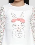 Little M Kombi Print Floral Kaos Lengan Panjang Anak Perempuan