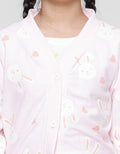Little M Rabbit Print Cardigan for Girls