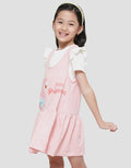 Little M Aplikasi Flamingo Midi Dress Overall Anak Perempuan