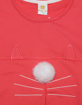 Little M Pompom Chest Midi Dress for Girls