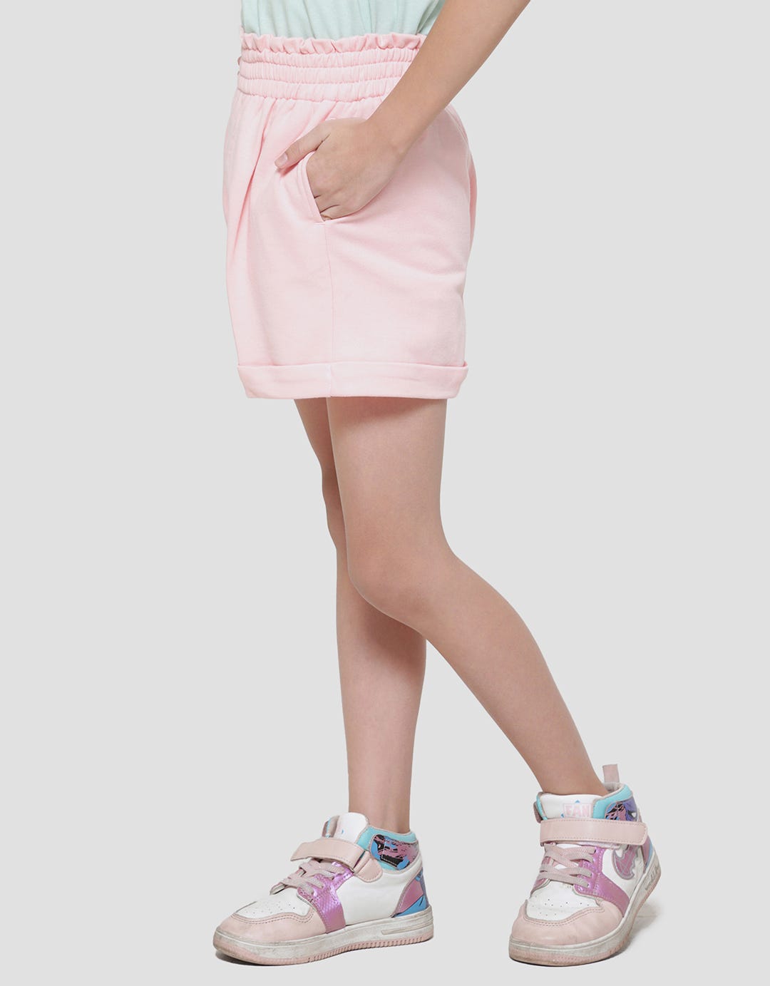 Little M Terry Paperbag Lipat Bawah Celana Pendek Anak Perempuan