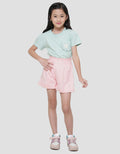 Little M Terry Paperbag Fold Down Girls Shorts