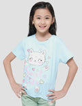 Little M Sweet Cat Kaos Lengan Pendek Anak Perempuan