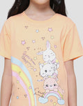 Little M Big Rainbow Animal Kaos Anak Perempuan
