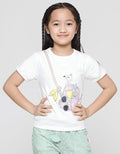 Little M Flamingo Print Kaos Anak Perempuan