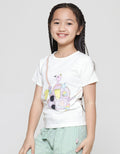 Little M Flamingo Print Kaos Anak Perempuan