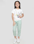 Little M Flamingo Print Kaos Anak Perempuan