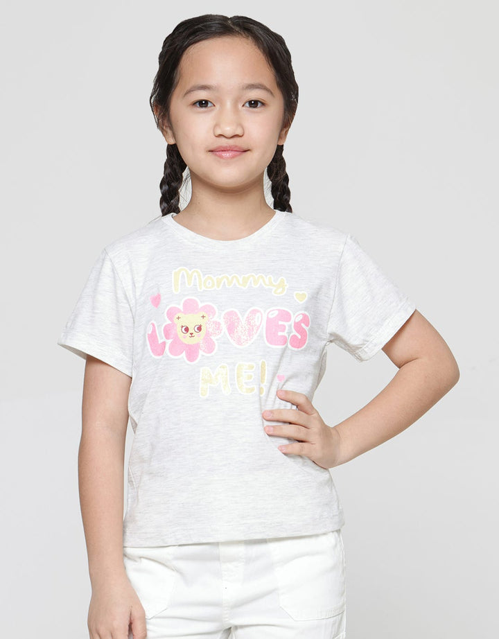 Little M Valentine Mommy Loves Me Kaos Anak Perempuan