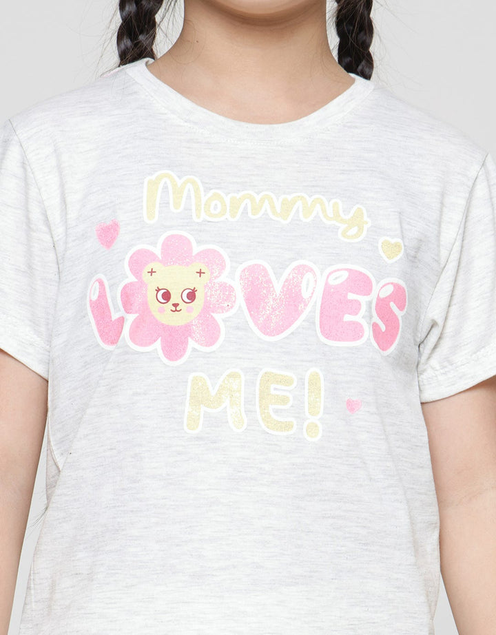 Little M Valentine Mommy Loves Me Kaos Anak Perempuan