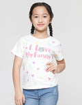 Little M Kaos Lengan Pendek Anak Perempuan Print Valentine I Love My Family