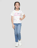 Little M Kaos Lengan Pendek Anak Perempuan Print Valentine I Love My Family